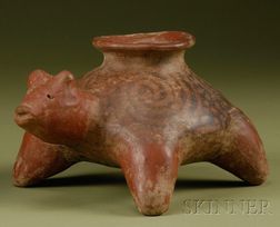 Pre-Columbian Painted Pottery Dog